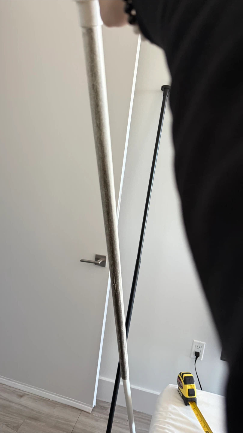 Adjustable Tension Curtain Rod - 76 inches - photo 3