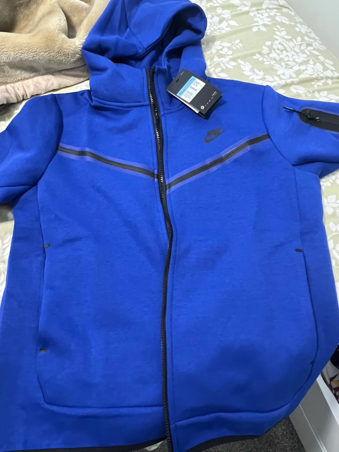 Nike Tech Fleece Full-Zip Hoodie - Blue, Size M image indicator(2)