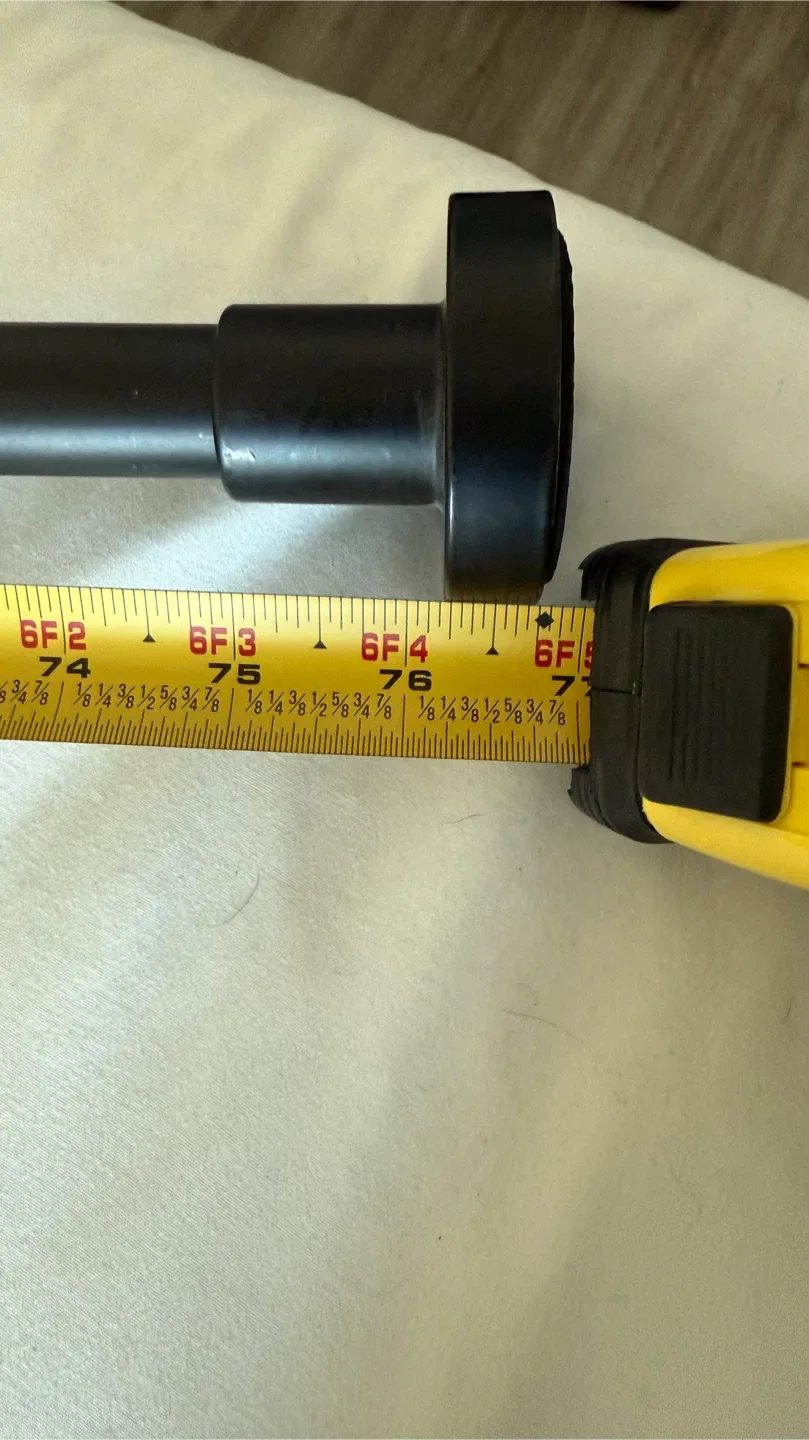 Adjustable Tension Curtain Rod - Black and White image indicator(4)