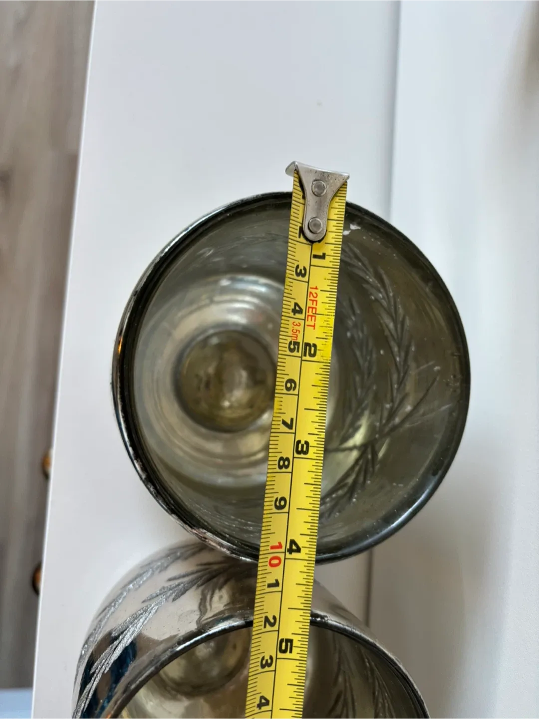 Silver Mercury Glass Candle Holders (Set of 2) image indicator(3)