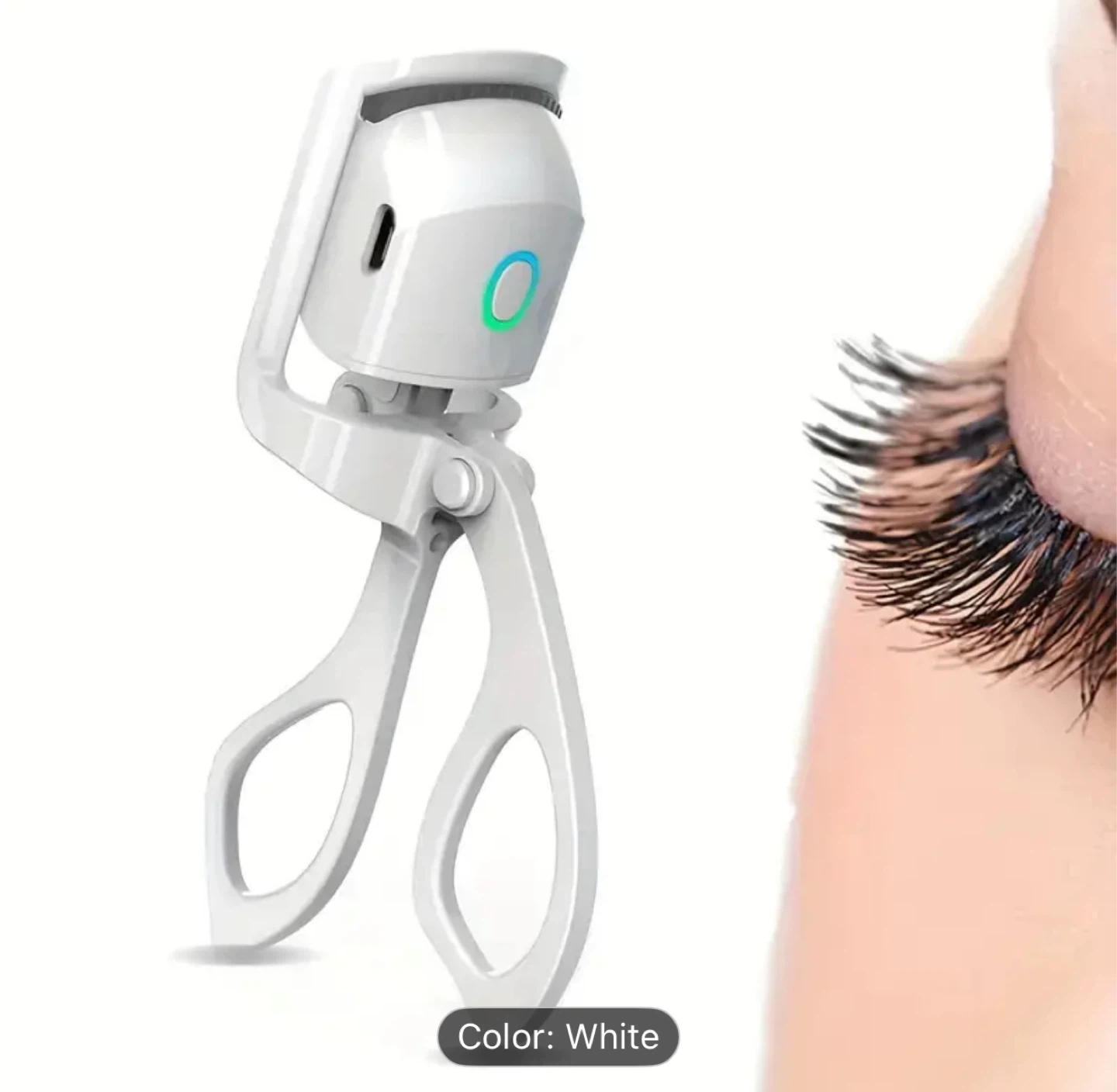 White Electric Eyelash Curler