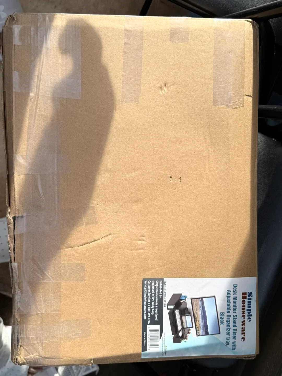 Simple Houseware Desk Monitor Stand Riser - Black image indicator(2)