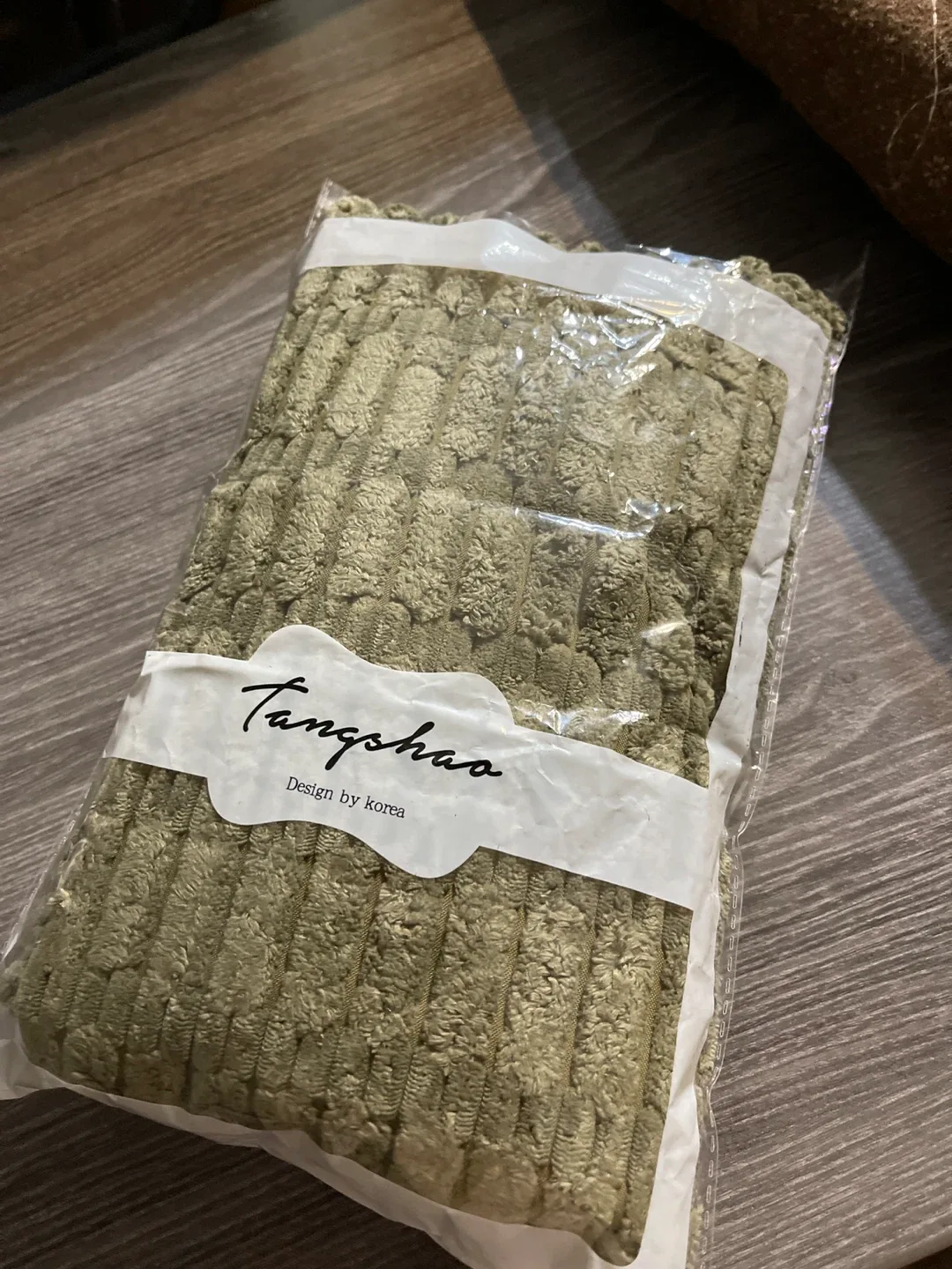 Olive Green Corduroy Pillow Cover Set (17)inches image indicator(5)