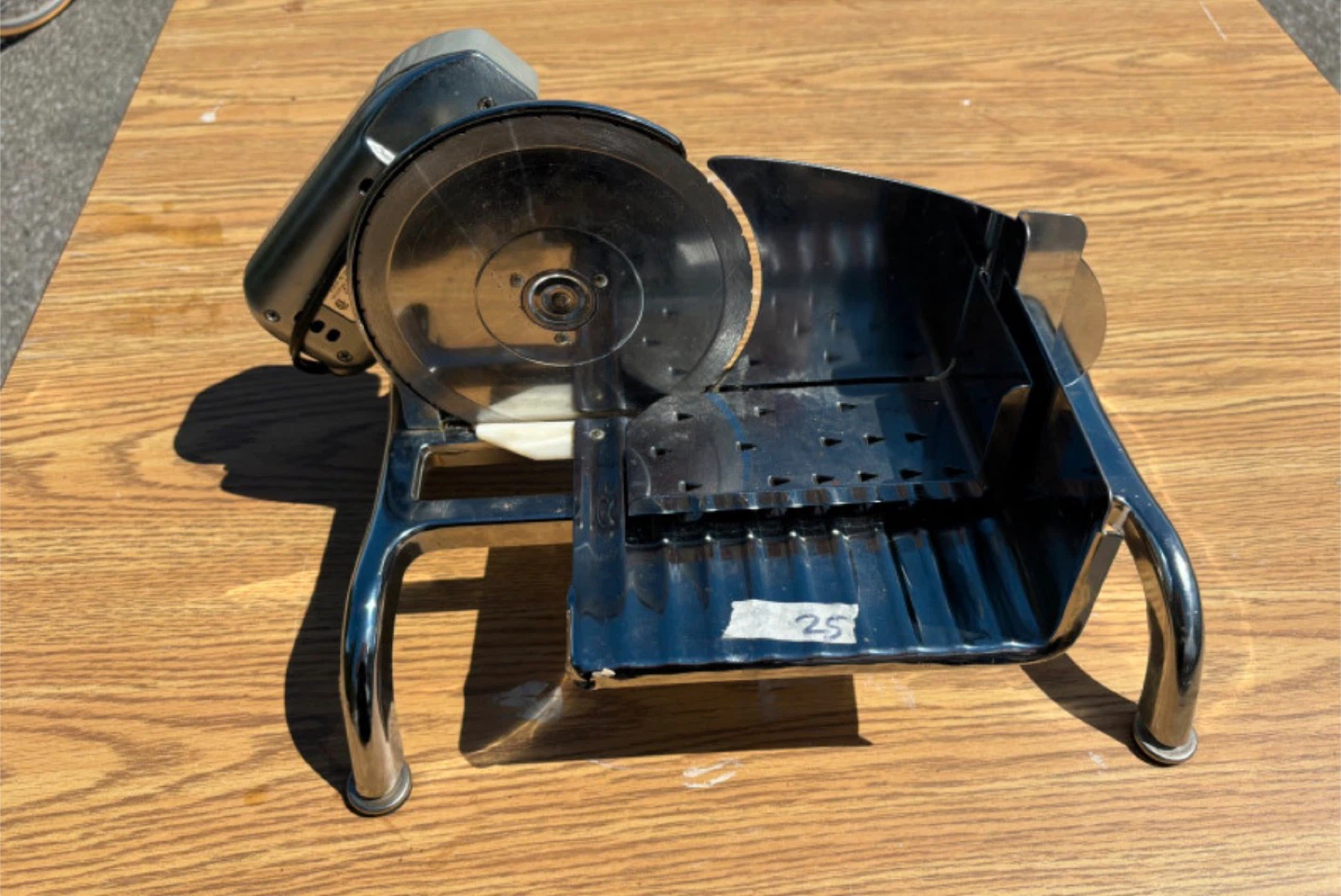 Vintage Chrome Meat Slicer