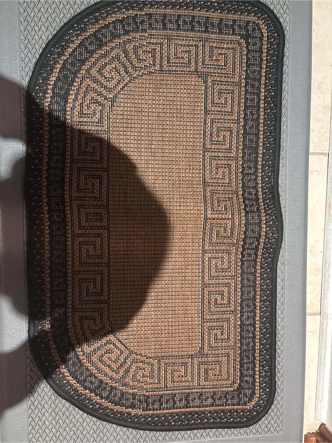Brown & Black Patterned Floor Mat
