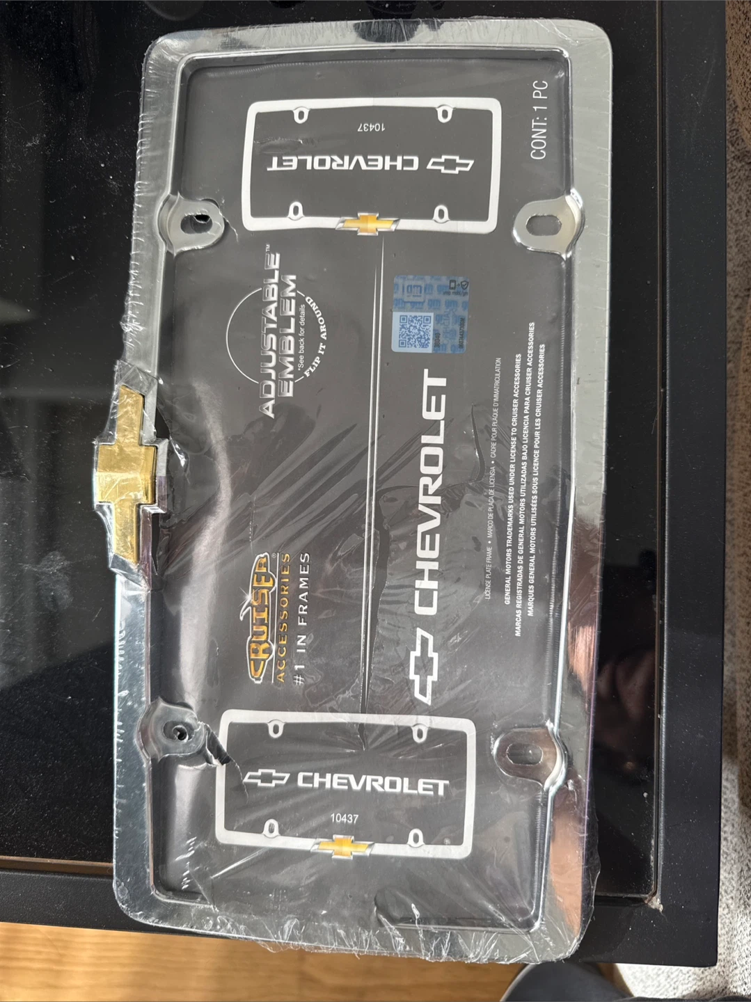 Car plate frame Chevrolet Adjustable Emblem License Plate Frame - photo 2