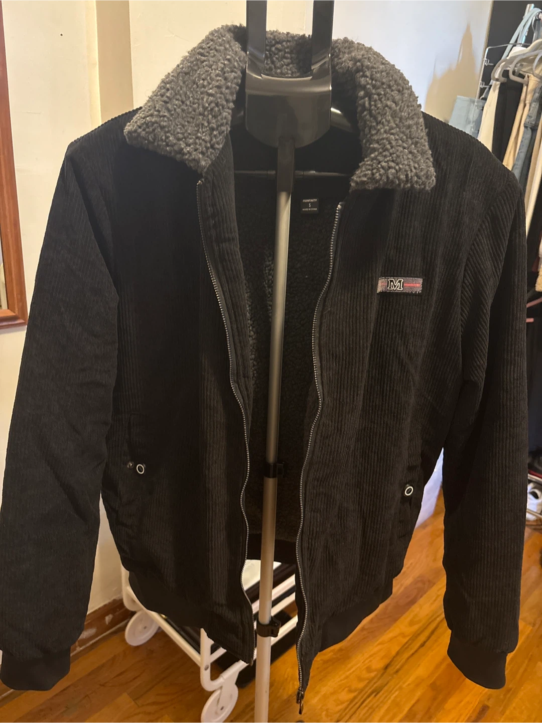 Manfinity Black Corduroy Jacket - Size S