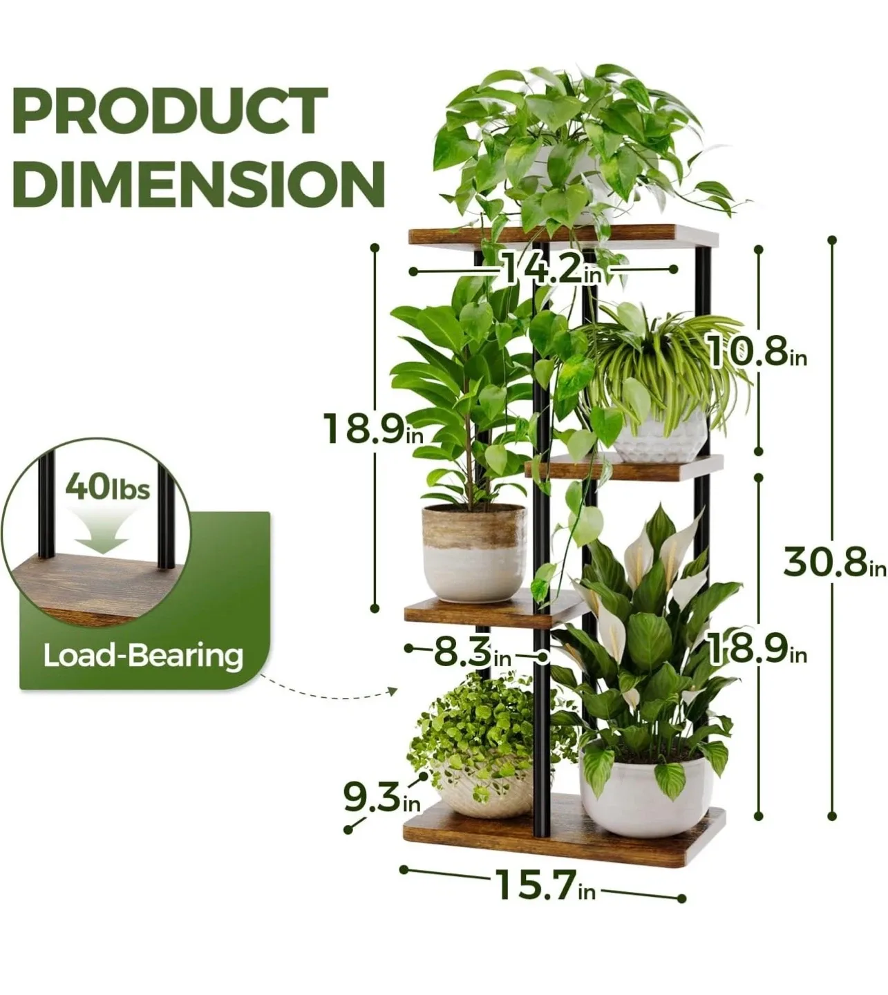 Brown Wood Grain 3-Tier Shelf image indicator(7)