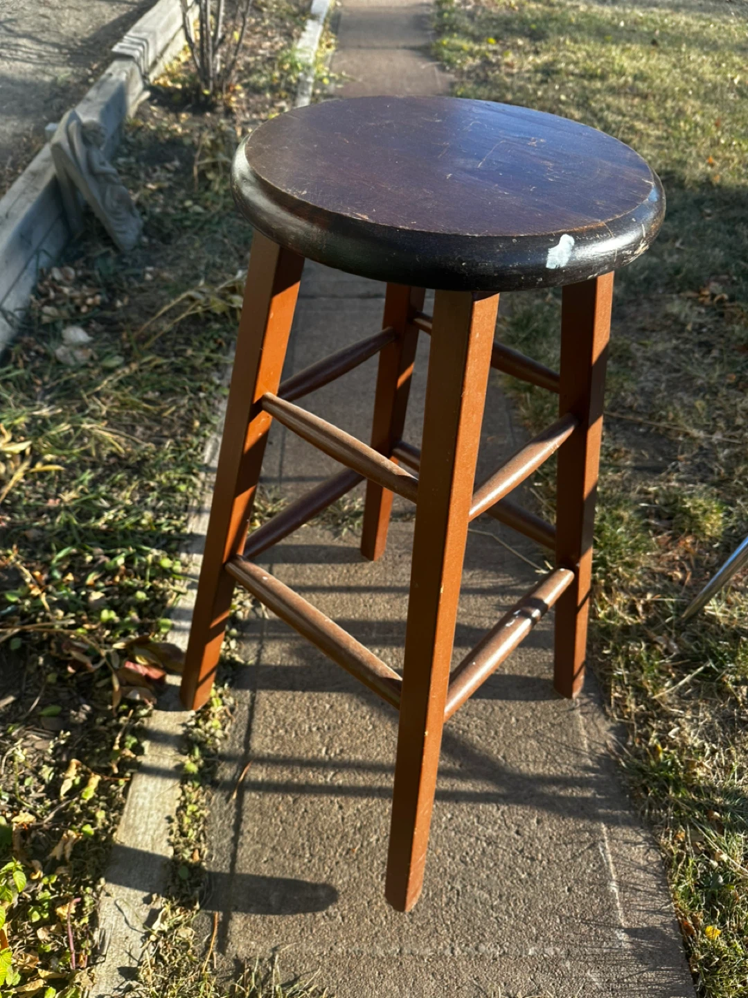 1 Wooden Bar Stool - photo 2