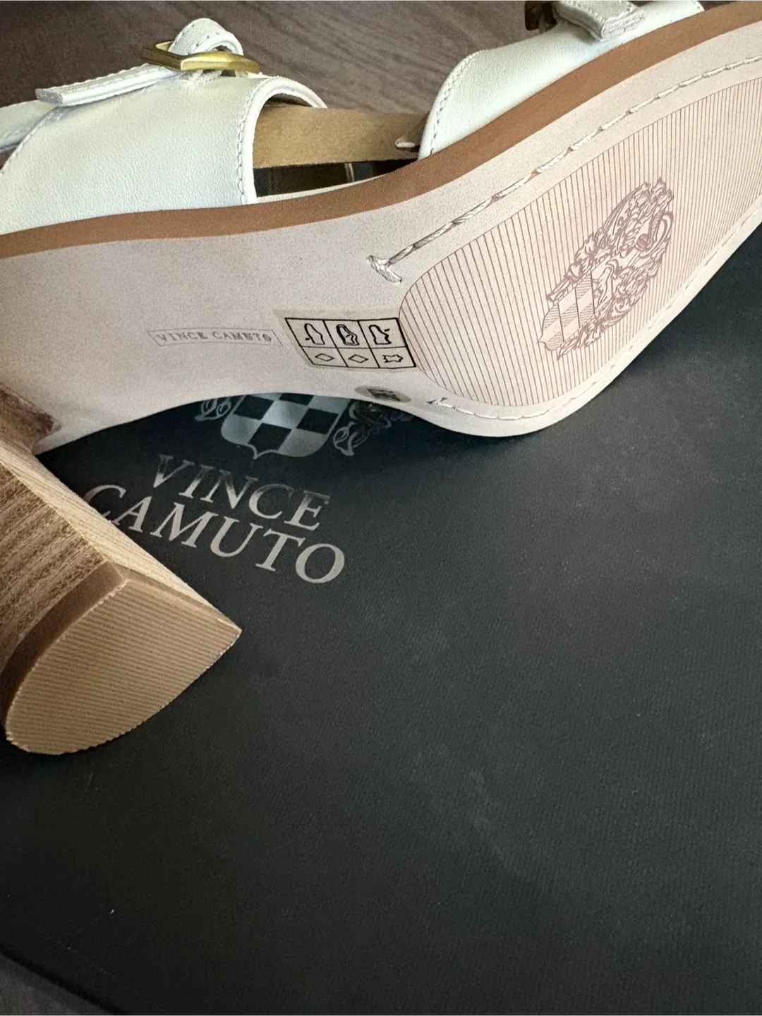 Vince Camuto White Leather Sandals 🥕- Size 7.5 image indicator(4)