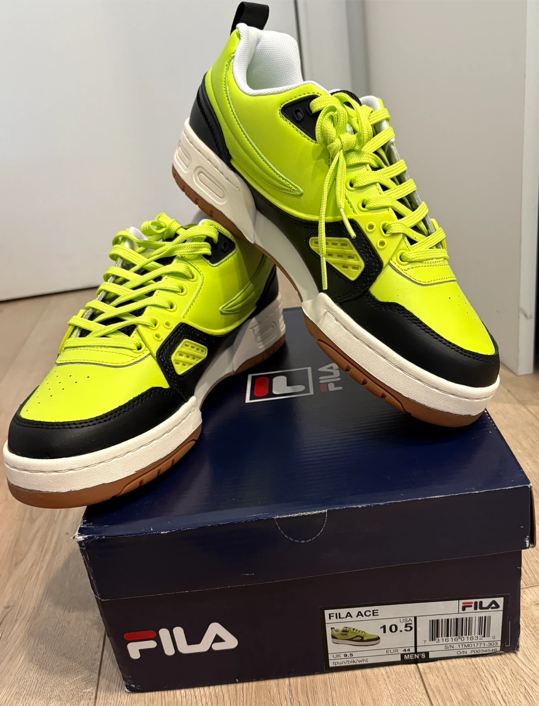 Fila Ace Neon Green/Black, Men's US 10.5 - photo 2