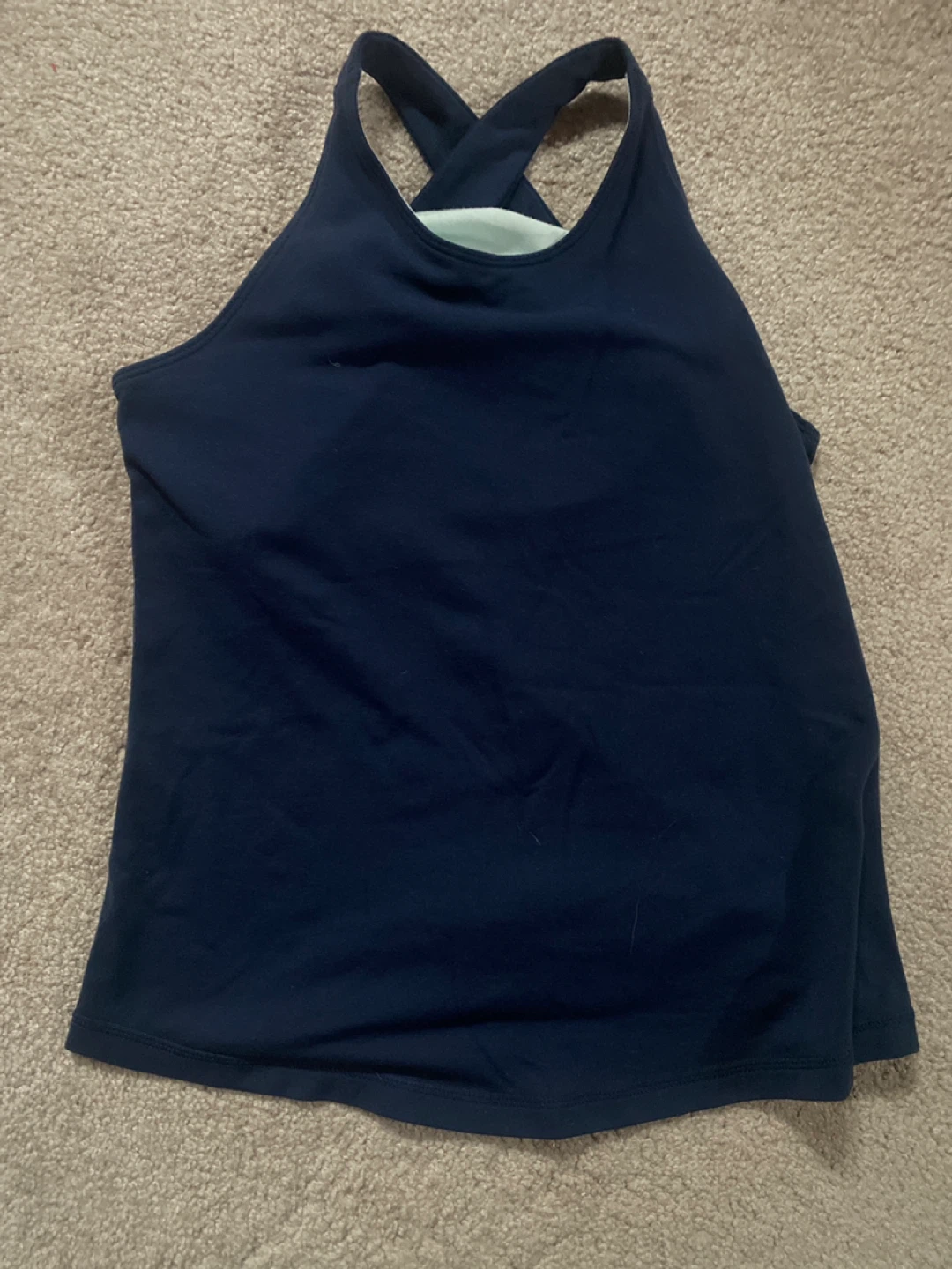 Lululemon Tank Top, Navy Blue Used
