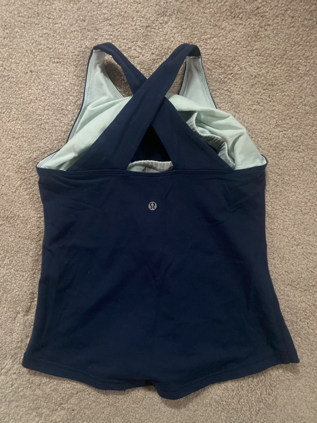 Lululemon Tank Top, Navy Blue Used - photo 2