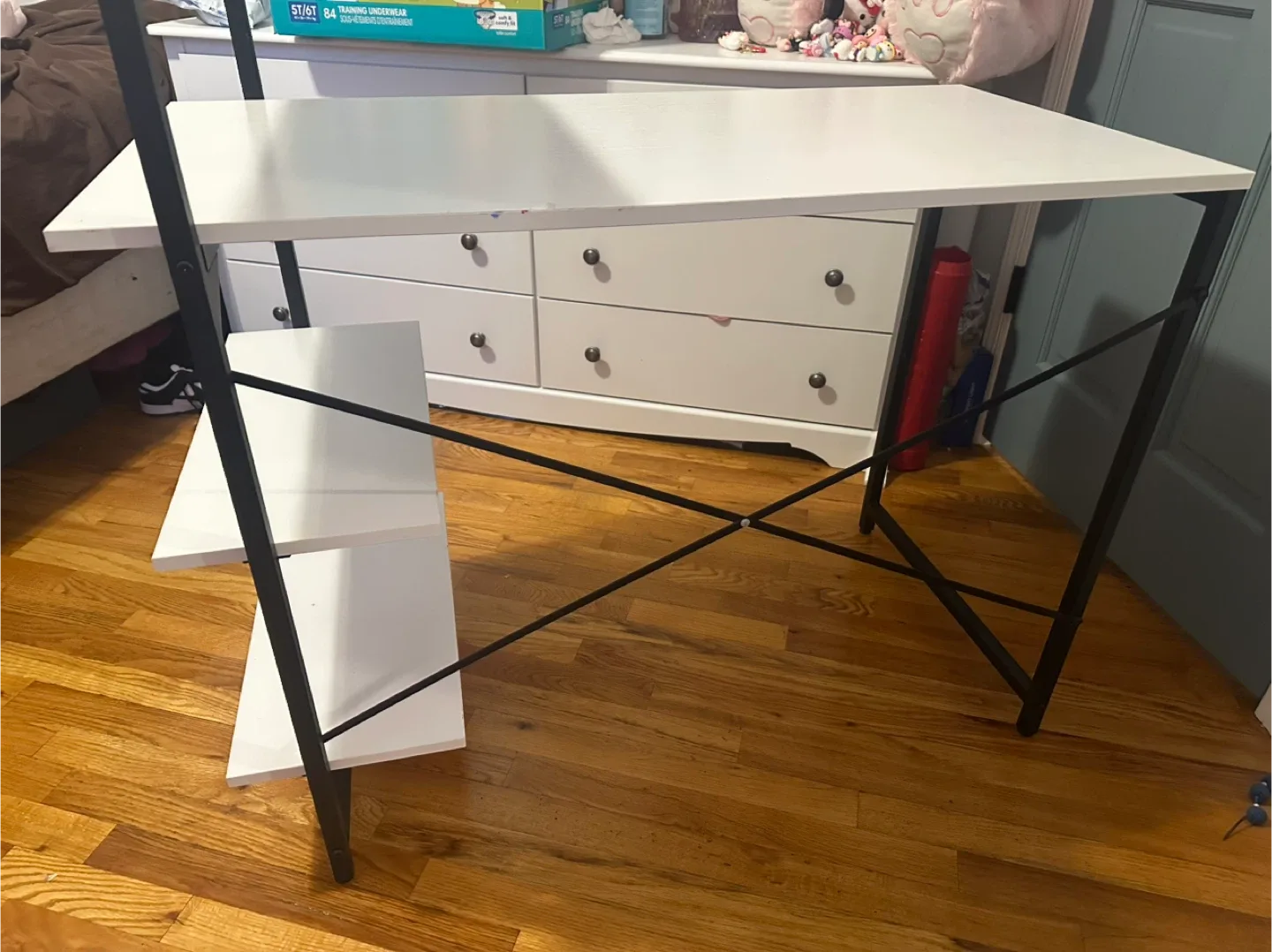 White Desk with Shelves