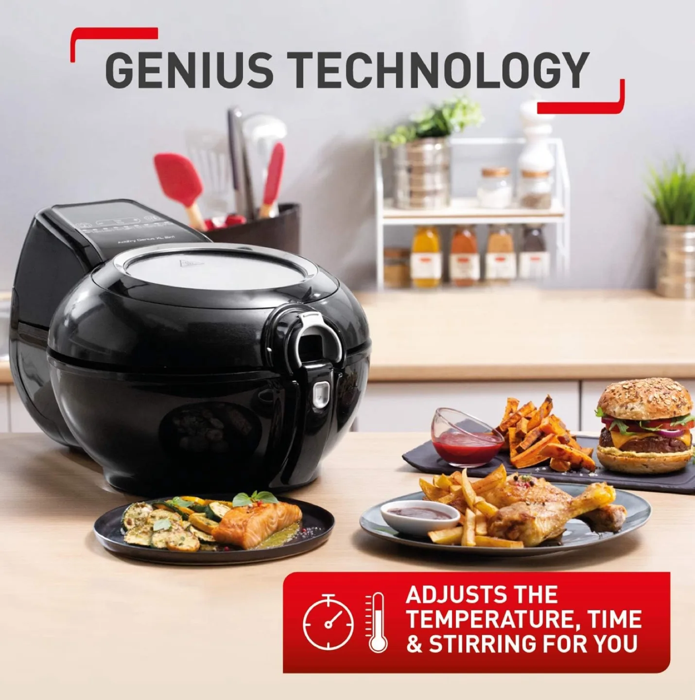 Brand New T-fal ActiFry Genius XL 2-in-1 Air Fryer – Black image indicator(7)