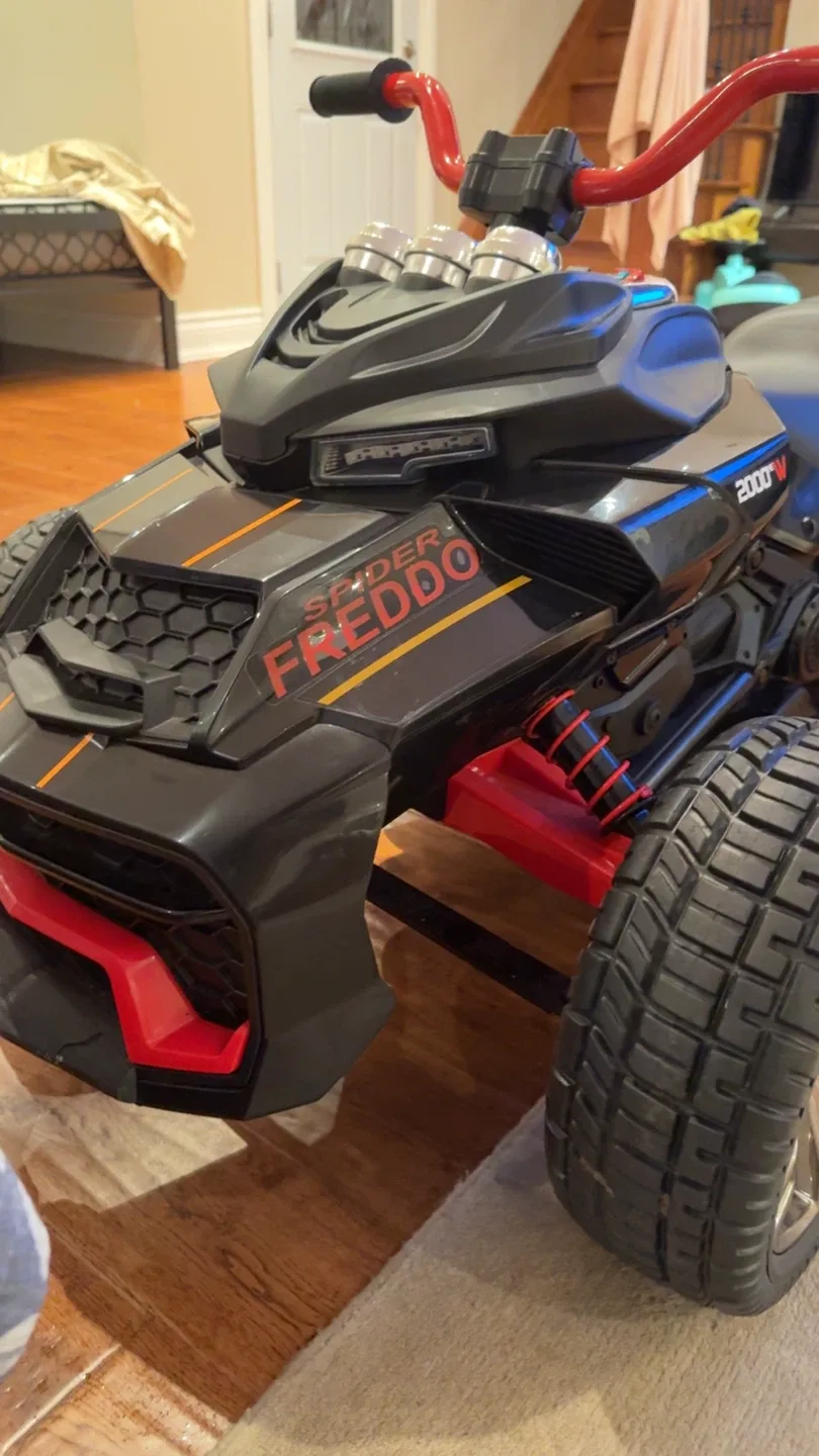 12V Spider Bike 2 Seater Kids Ride on Motorcycle image indicator(4)