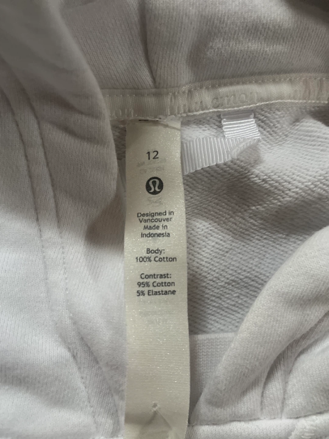 Lululemon White Hoodie - Size 12 - photo 3