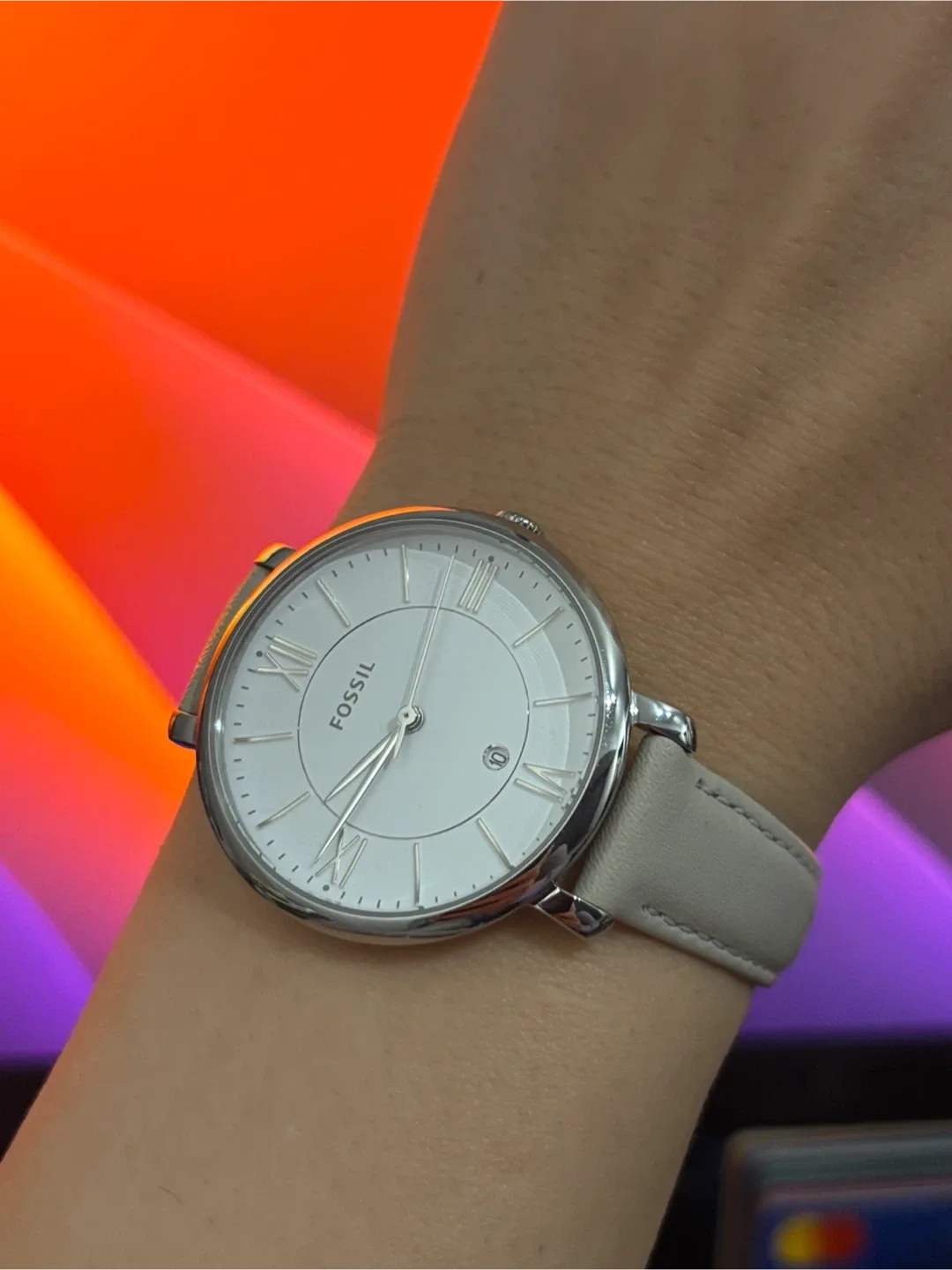 Fossil Women's Jacqueline  Watch - Beige Leather