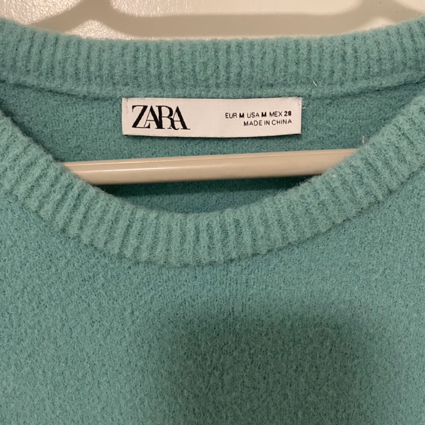 Zara Knit Cropped Bolero Shrug - Cream & Teal - photo 4