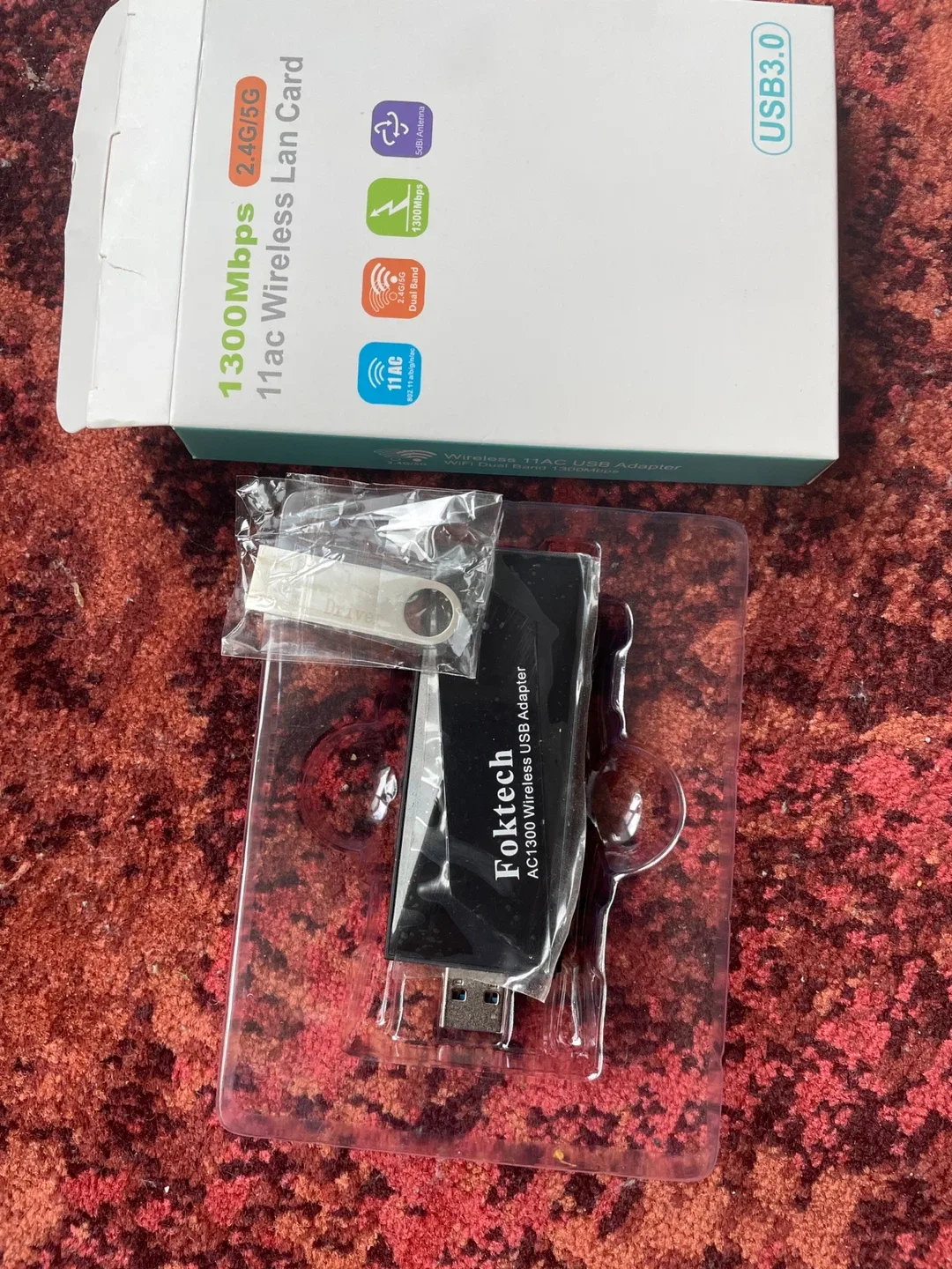 Foktech AC1300 Wireless USB Adapter - New image indicator(4)