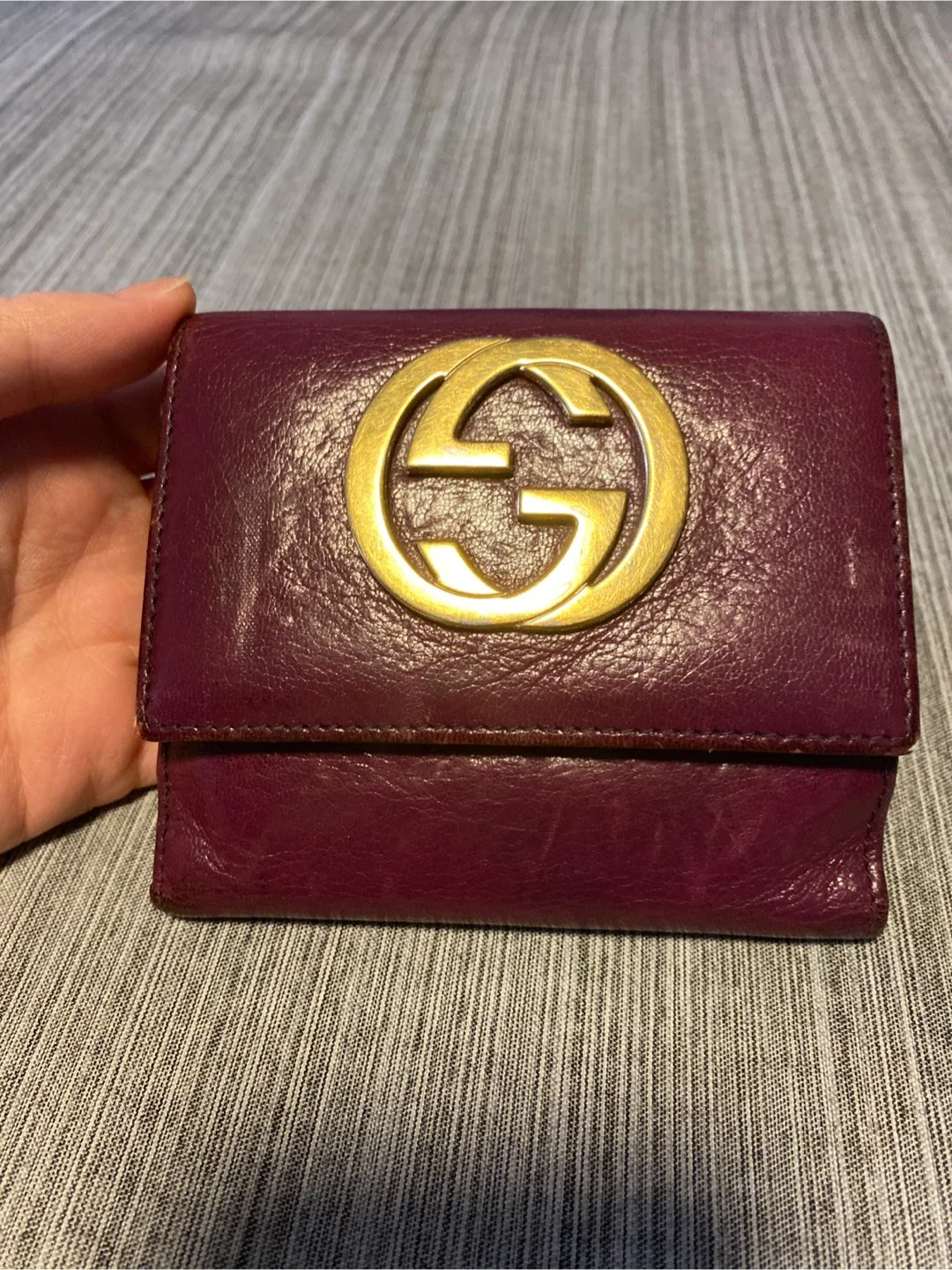 Gucci Purple Leather Wallet