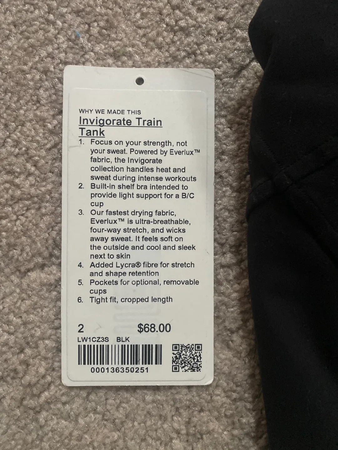 Lululemon Invigorate Train Tank - Size 2, Used image indicator(3)