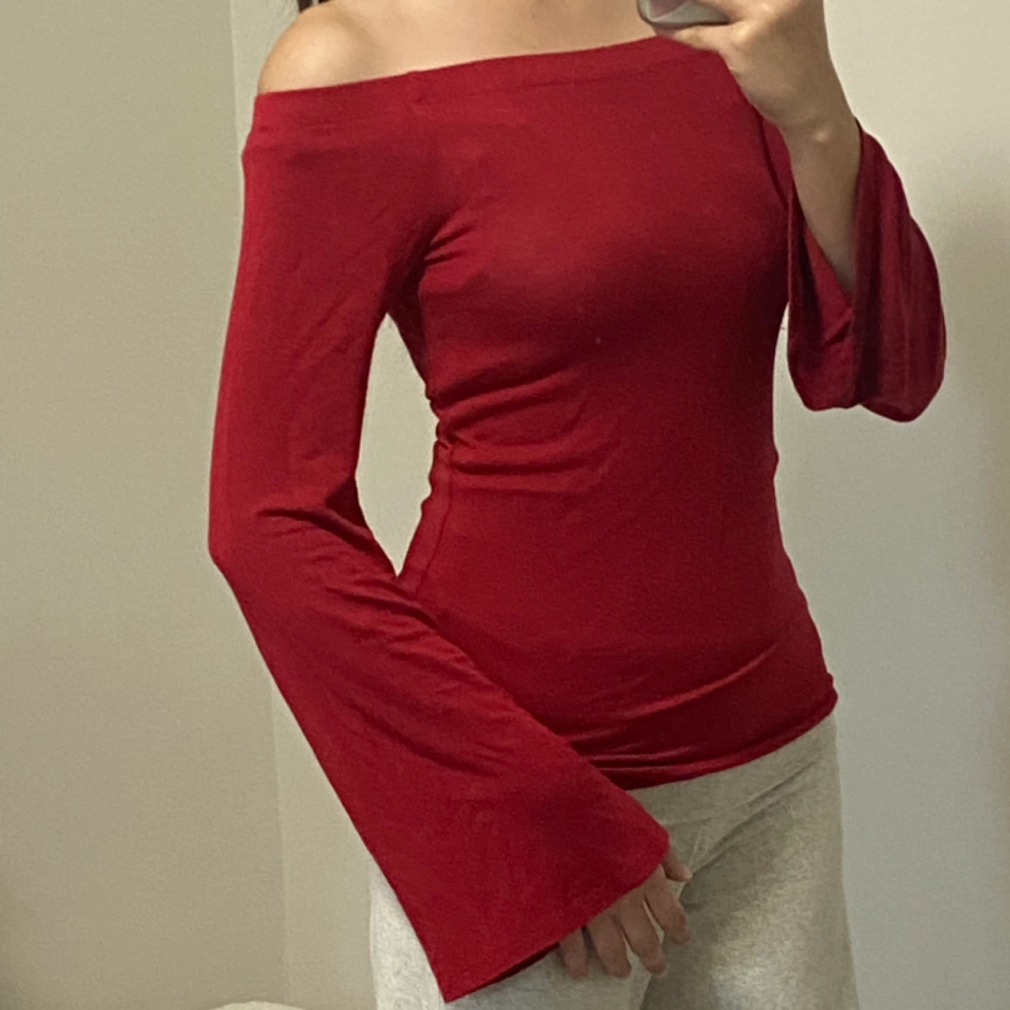 Urban Heritage Red Off-Shoulder Top (S)