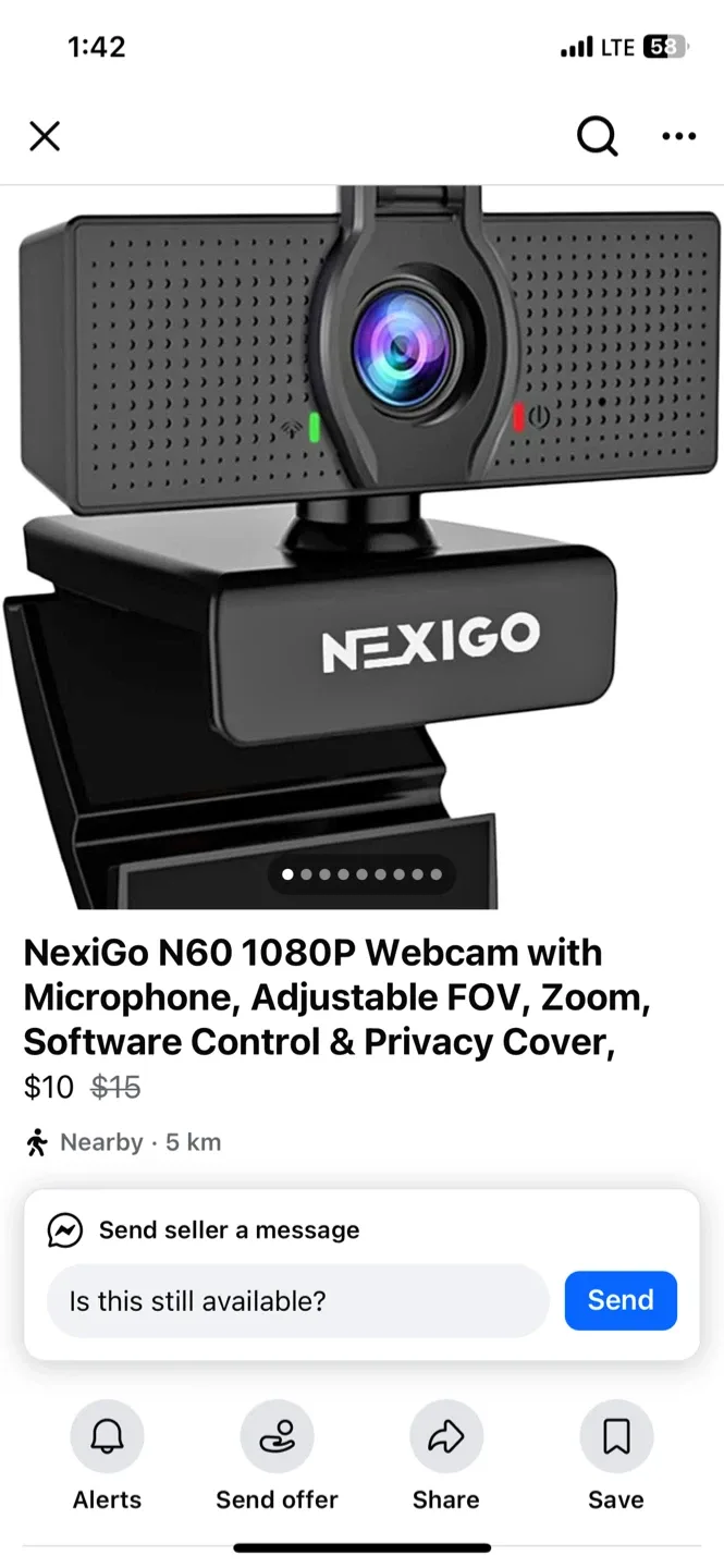 NexiGo N60 1080P Webcam thumbnail