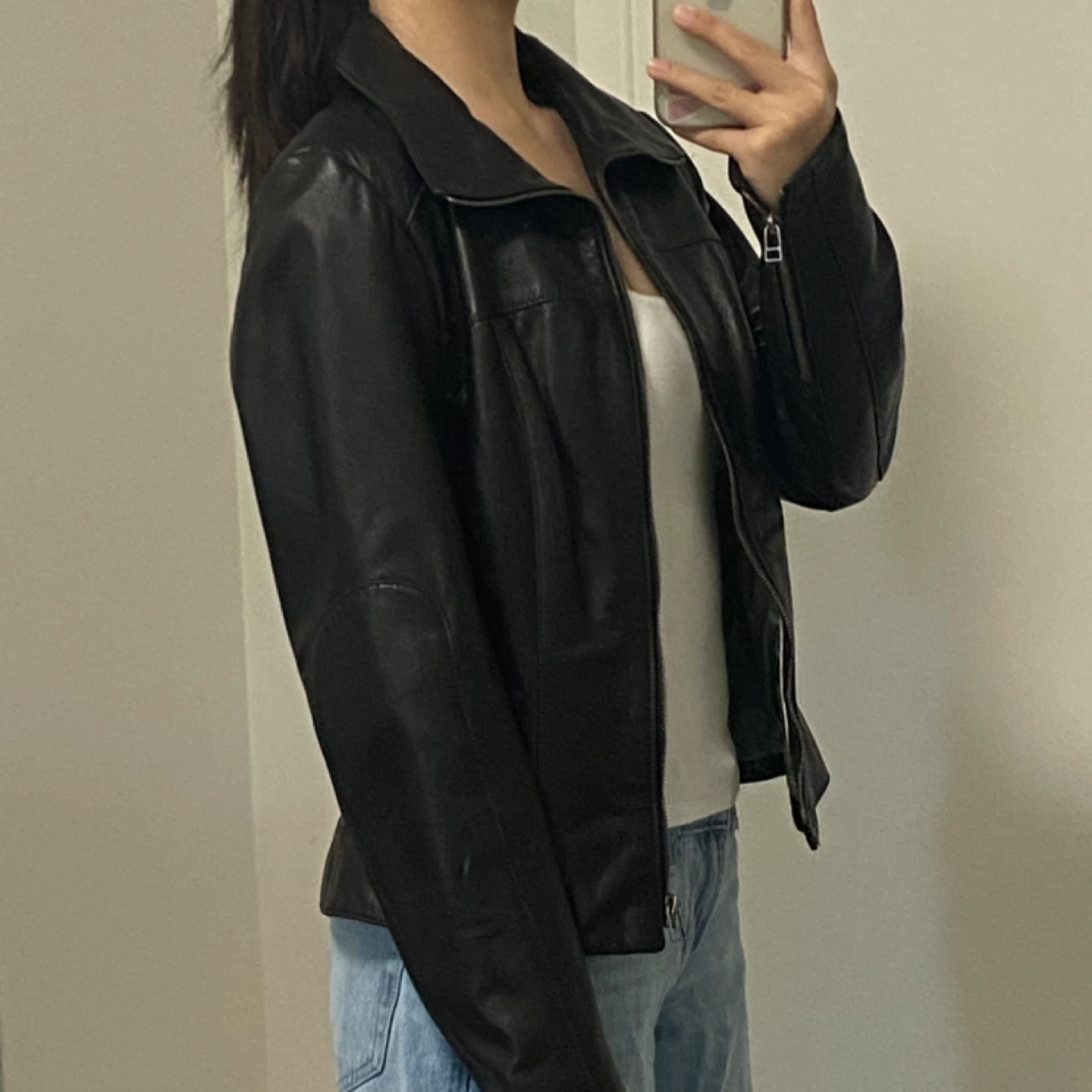 DANIER - Black Leather Jacket (S) - photo 3