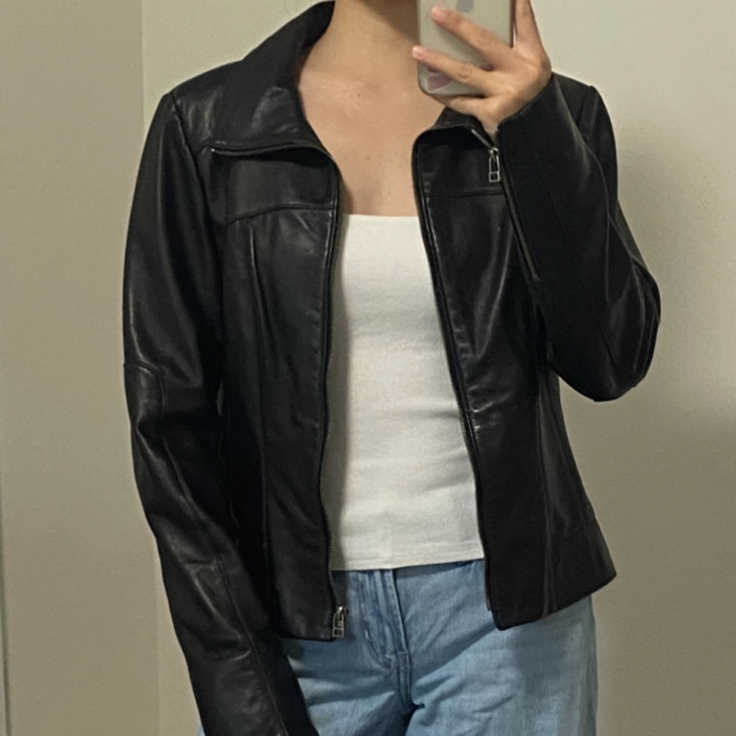 DANIER - Black Leather Jacket (S)