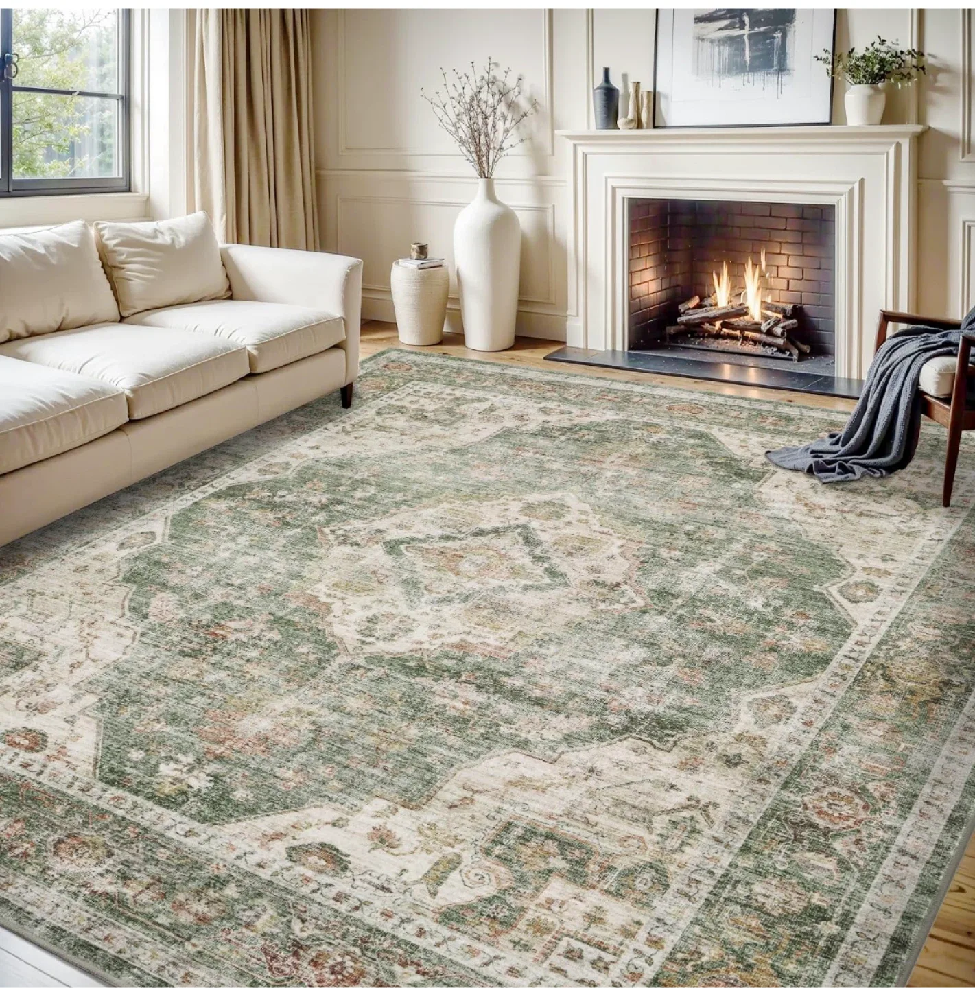 Super Soft & Durable Area Rug 9x6 ft - No Shedding, No Fading