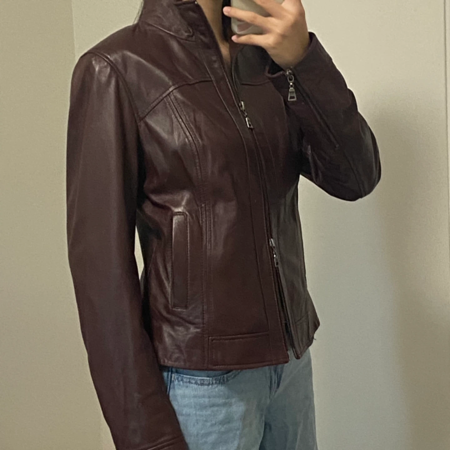 DANIER Burgundy Leather Jacket (S) - photo 5