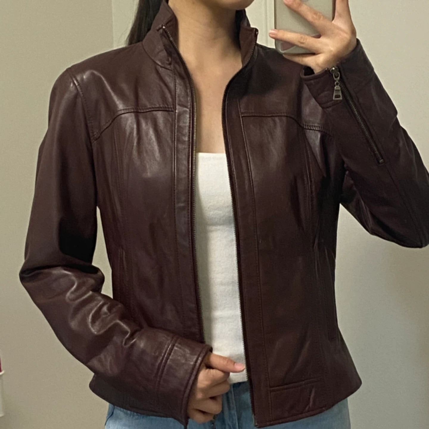 DANIER Burgundy Leather Jacket (S)