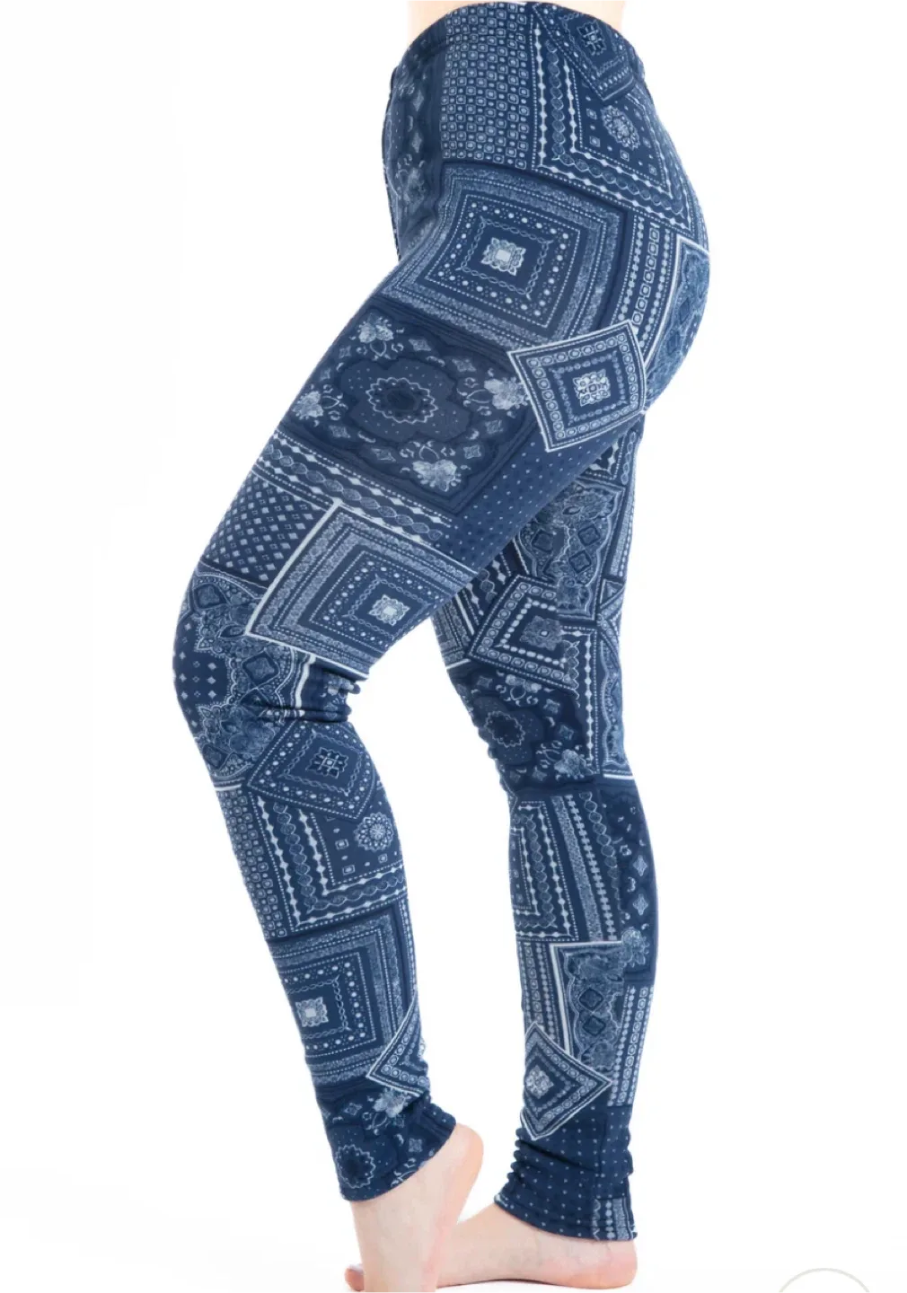 Blue Patterned Leggings