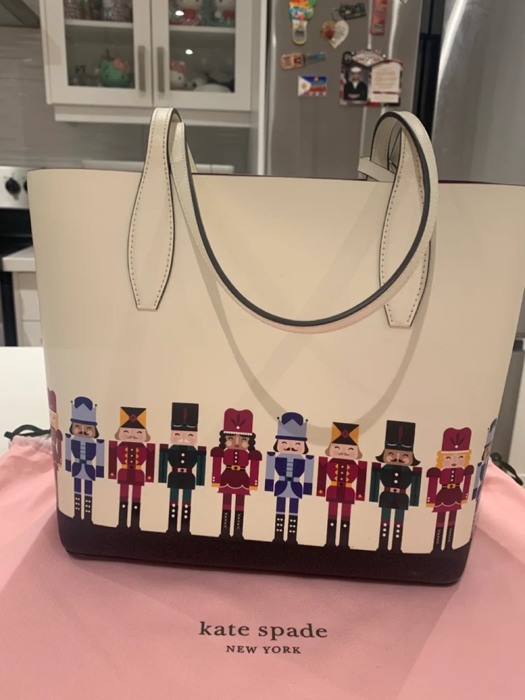 🎄 New Kate Spade Leather Nutcracker Tote Bag 🎄 image indicator(9)