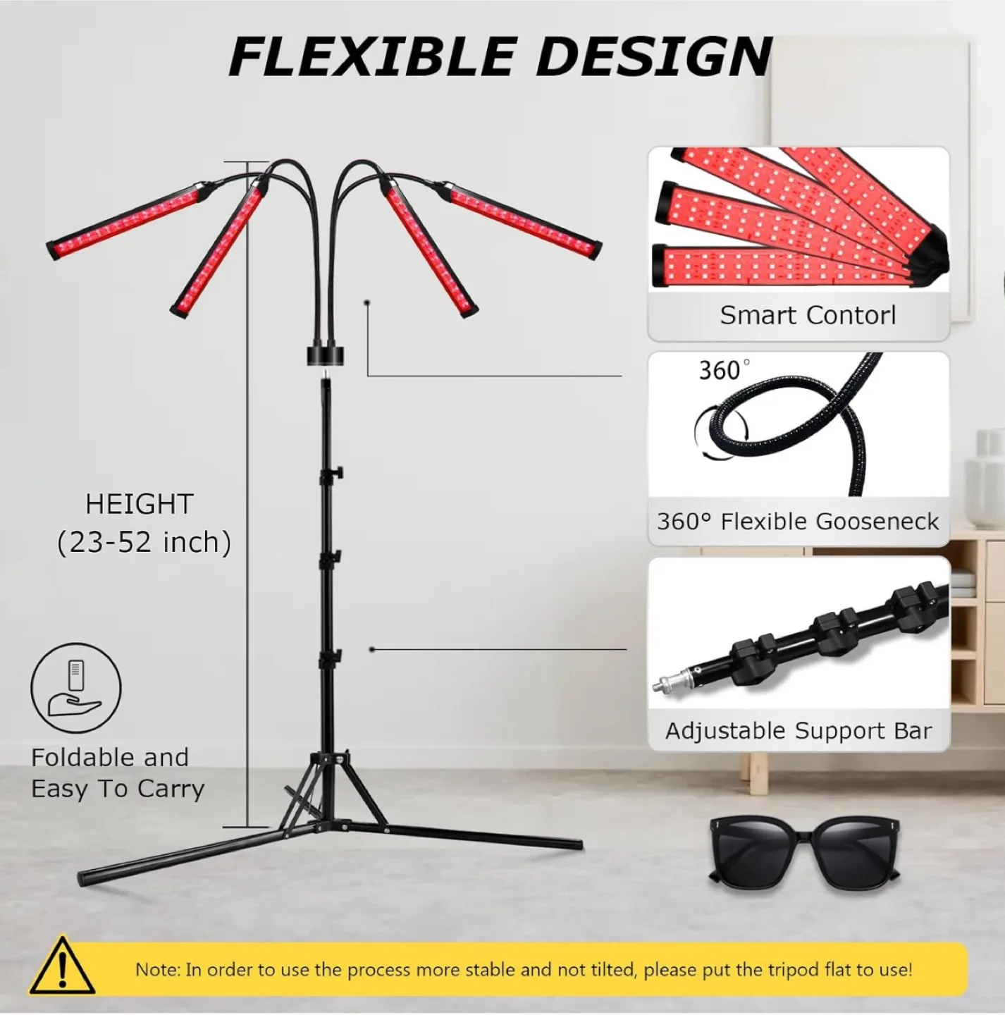Brand New LED Red Light Therapy Lamp with Adjustable Stand