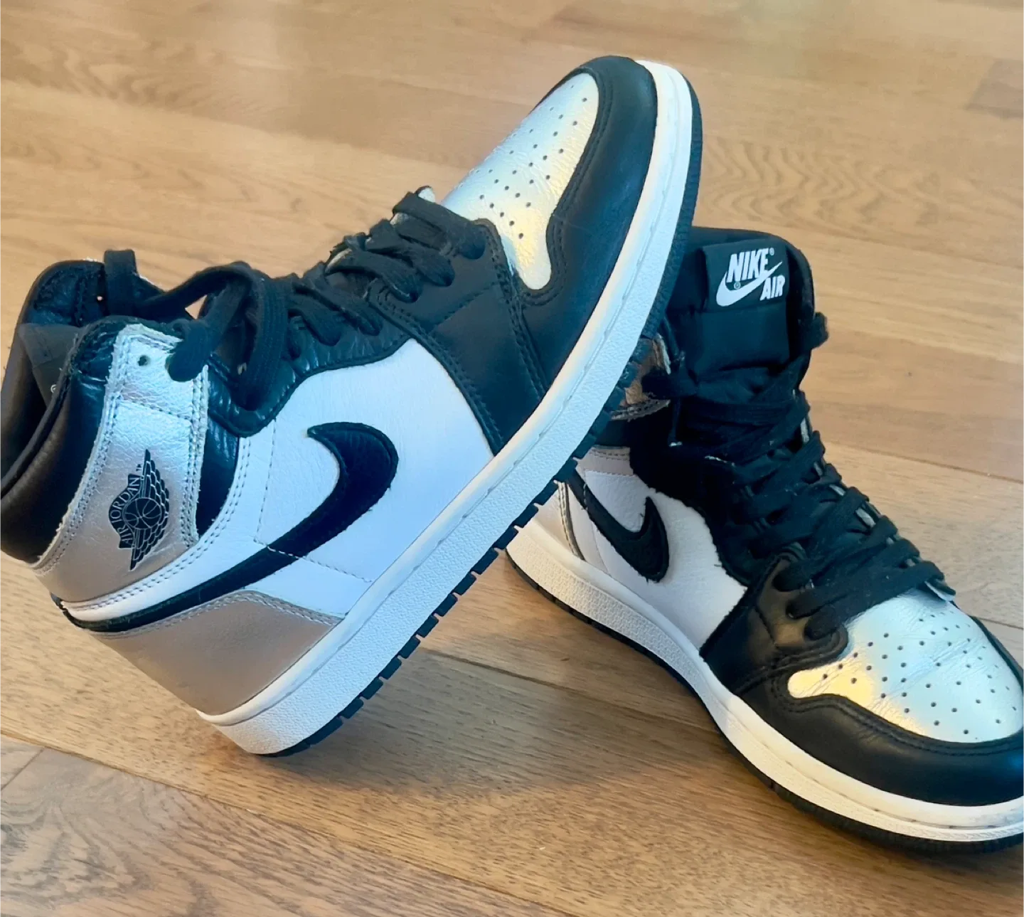 Nike Air Jordan 1 High Silver Toe, Size 6 image indicator(2)