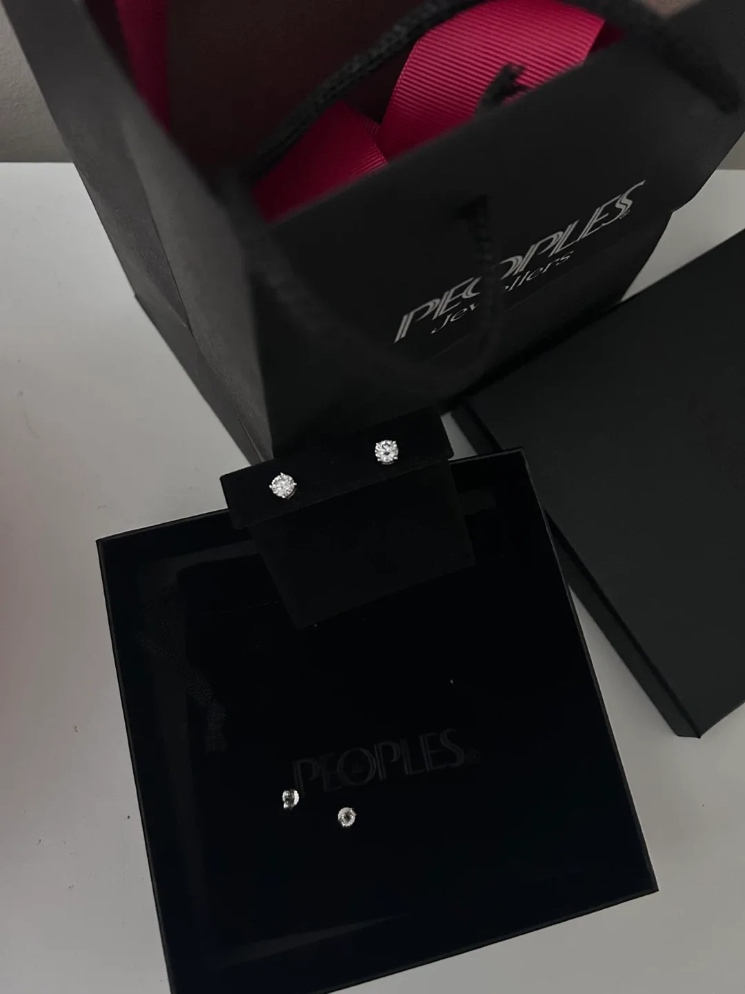 Peoples Jewellers Lab Created Diamond Stud Earrings image indicator(3)