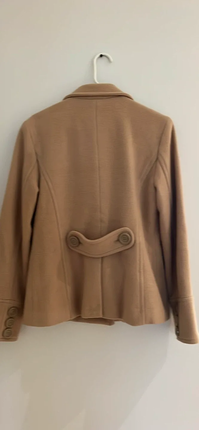 American Eagle Outfitters Tan Pea Coat - Size M image indicator(3)