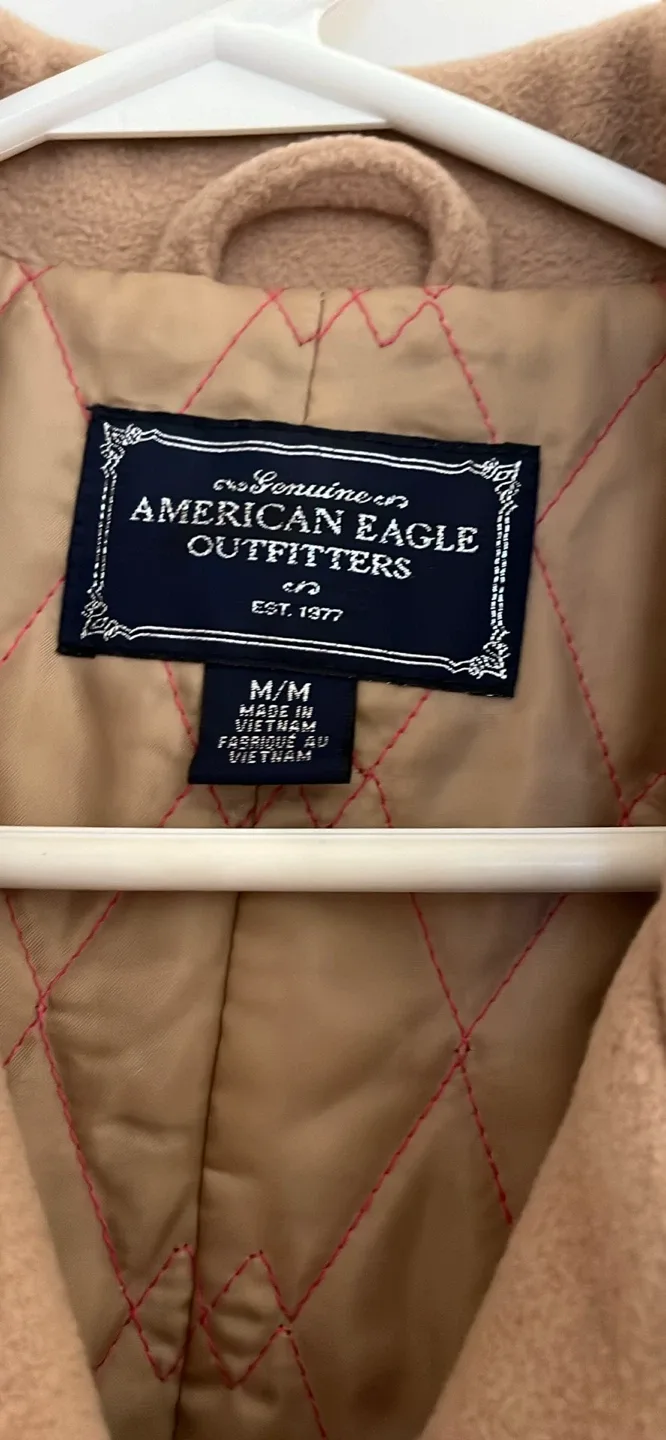 American Eagle Outfitters Tan Pea Coat - Size M image indicator(2)