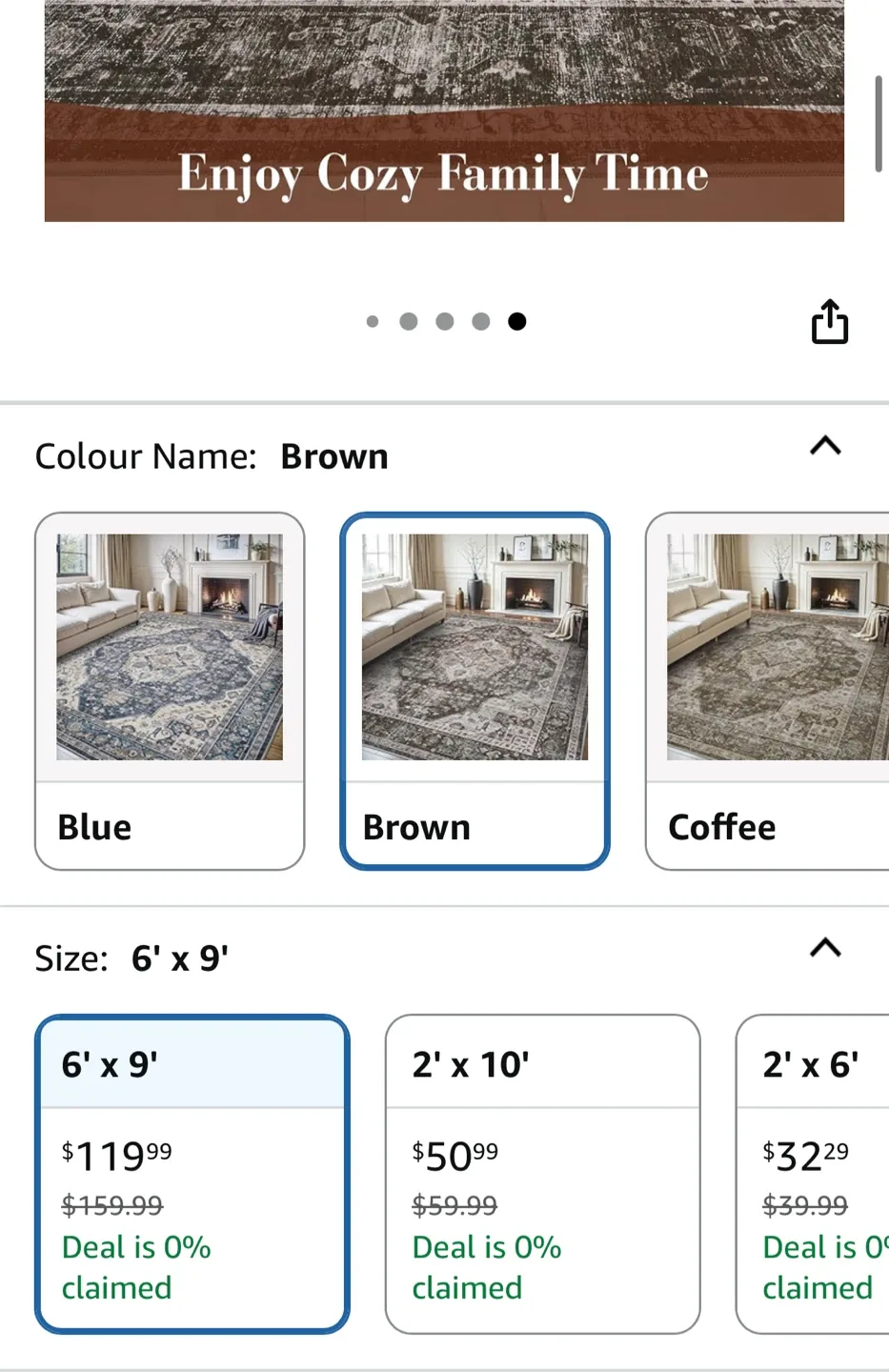 6x9 FT Area Rug - No Shedding, No Fading image indicator(8)