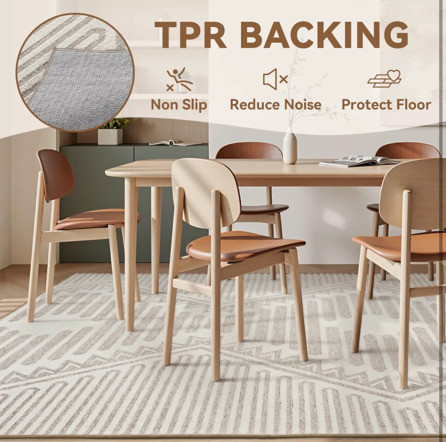 Geometric Patterned Area Rug 8x10 ft image indicator(4)