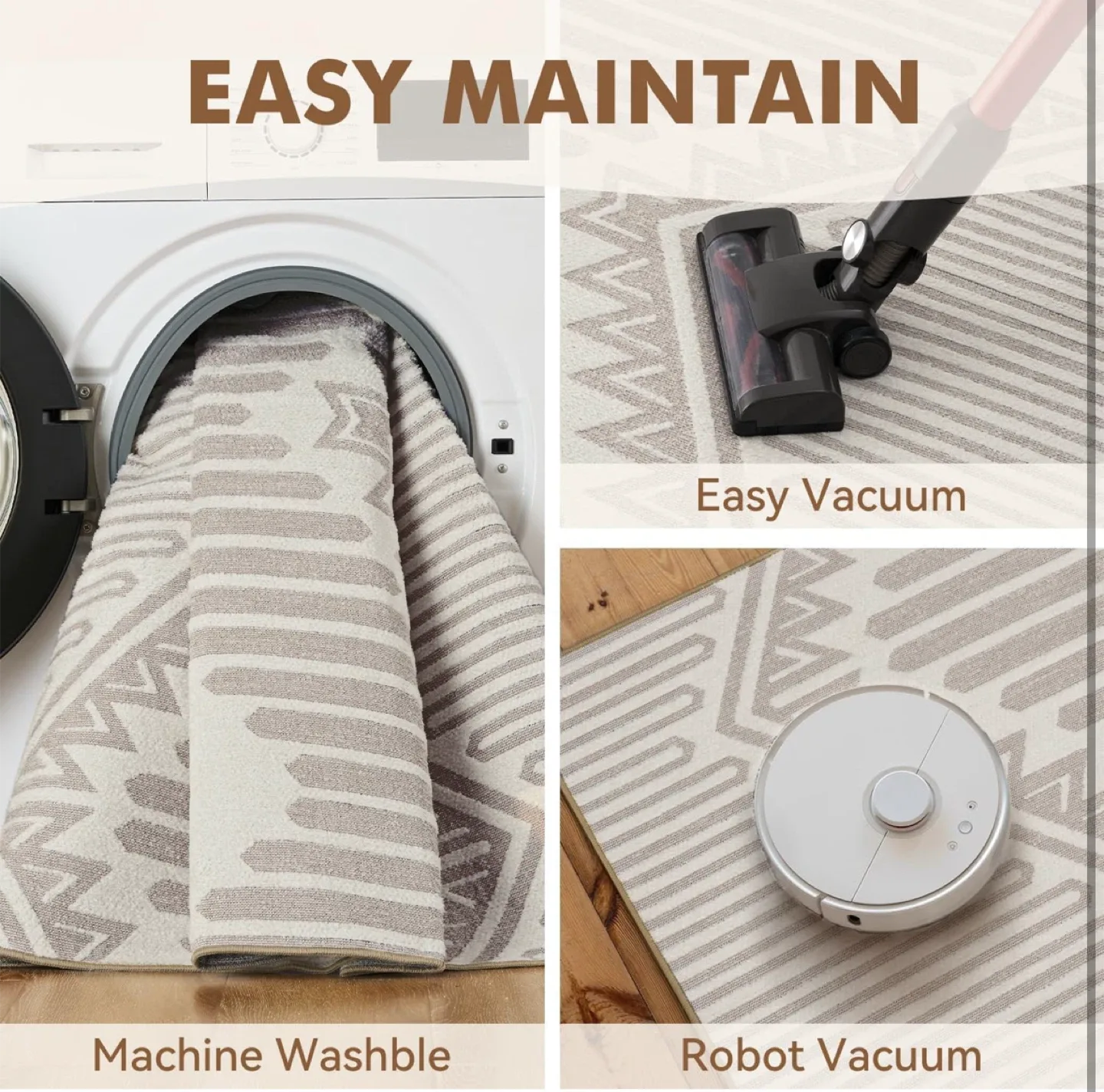 Geometric Patterned Area Rug 8x10 ft image indicator(5)