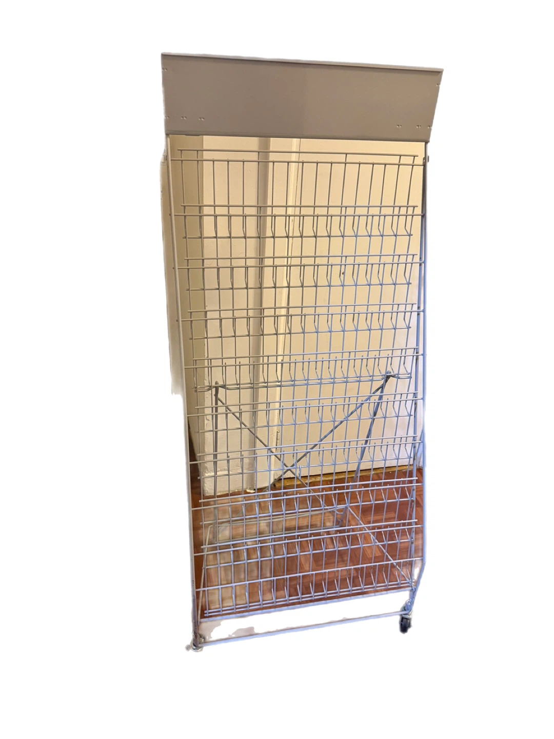 Metal rack for cards, bags, etc.  Great condition