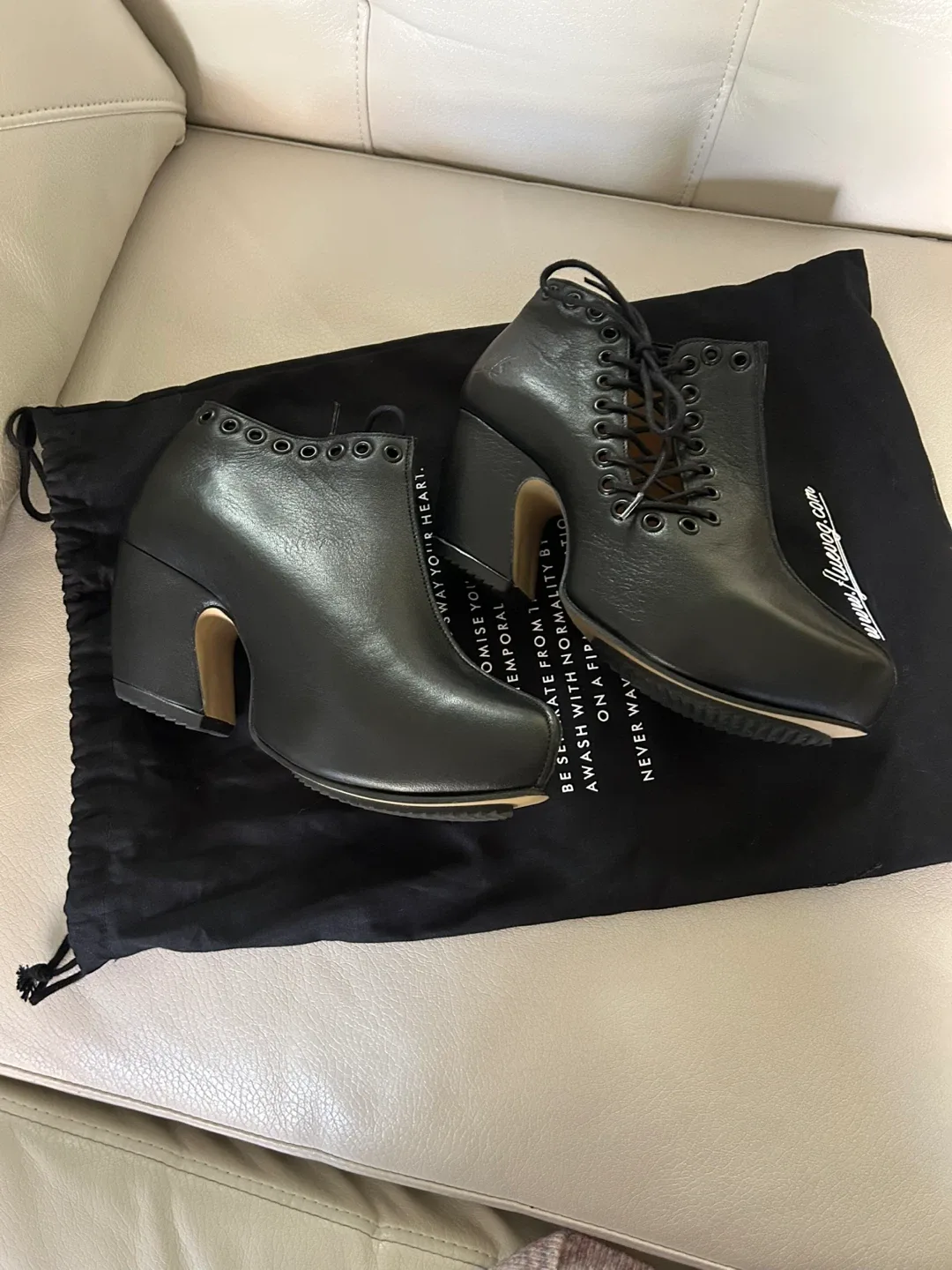 John Fluevog Prepare Venturous Side-Laced Platform Heel Boots image indicator(2)