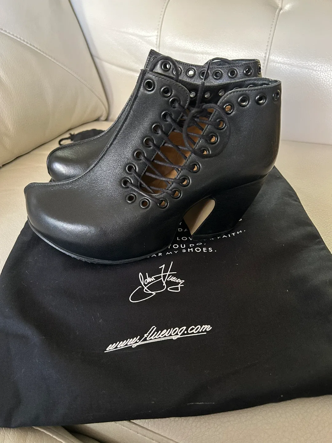 John Fluevog Prepare Venturous Side-Laced Platform Heel Boots image indicator(3)