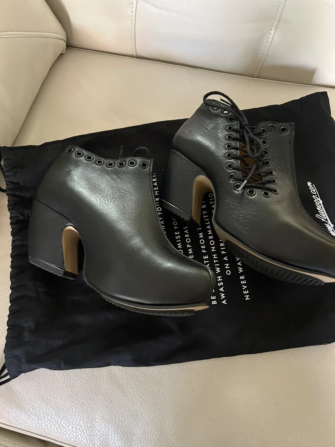 John Fluevog Prepare Venturous Side-Laced Platform Heel Boots image indicator(4)