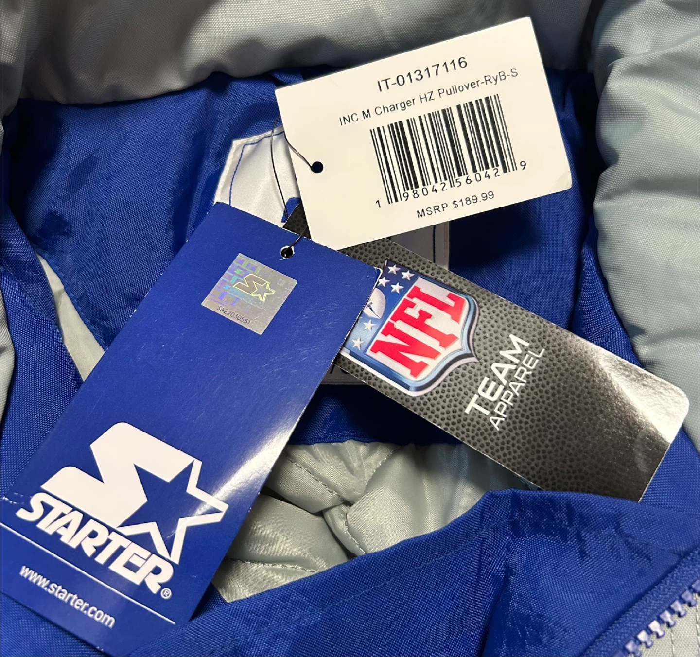 Starter NFL Colts Pullover Jacket - Size S - photo 4