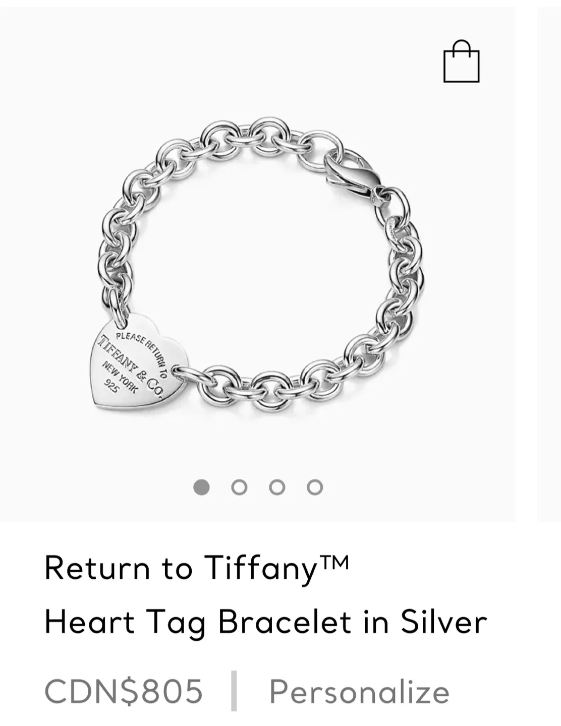 Tiffany & Co. Return to Tiffany Heart Tag Bracelet