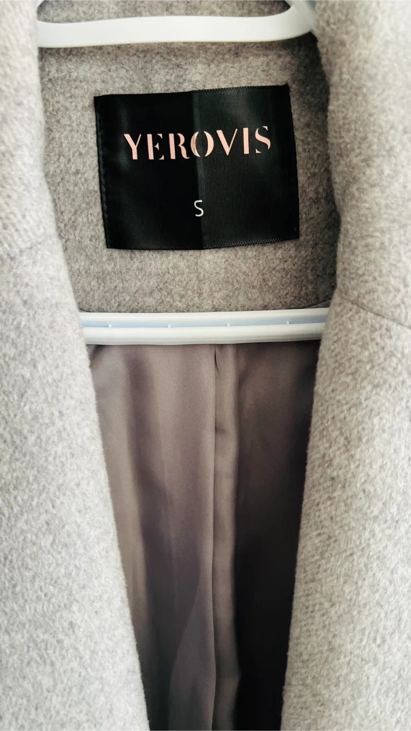 YEROVIS Grey Wool Blend Women’s Coat - Size S image indicator(2)